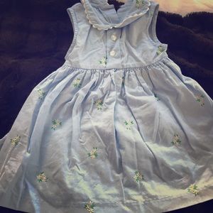 Vintage!! Baby blue daisy sun dress
